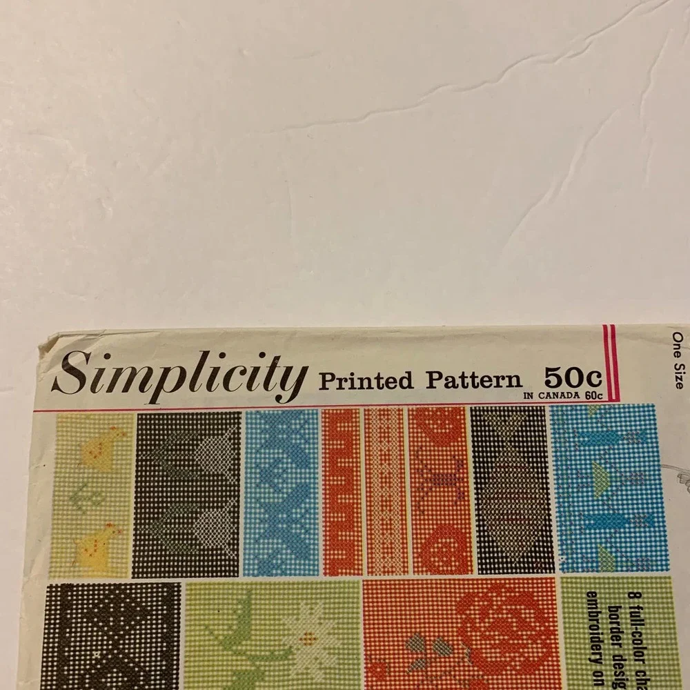Simplicity Vintage 1960's‎ Chart Pattern #4726 Embroidery Cross Stitch